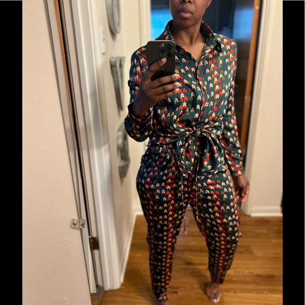 100% polyester pant set